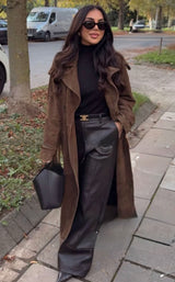Trench oversize en laine (25%)