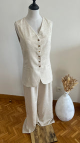 Gilet sans manche en lin