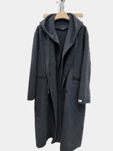 Manteau en laine capuche modulable