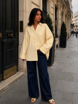 Chemise ample bleu ou jaune