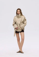 Trench court ceinturé oversize