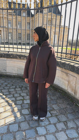 Ensemble jogging marron