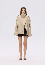 Trench court ceinturé oversize