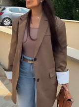Blazer à rayure oversize