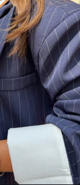 Blazer à rayure oversize