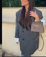 Blazer à rayure oversize
