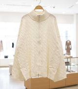 Gilet oversize torsadé zippé