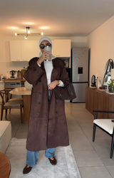 Trench oversize en laine (25%)