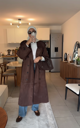 Trench oversize en laine (25%)